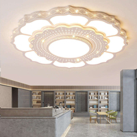 Plafonnier LED rond moderne en forme de fleur, motif étoile découpée, blanc chaud, pour salon, chambre, hôtel, couloir, décoration
