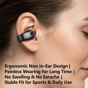 Écouteurs <span class=keywords><strong>Sport</strong></span> sans Fil <span class=keywords><strong>Bluetooth</strong></span> de Haute Qualité avec Conduction Osseuse et Micro Anti-Bruit – Casque Clip d'Oreille - Product Image 4