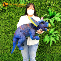 MY Dino HP031 Cadeaux spéciaux pour enfants Dinosaure animatronique Triceratops Marionnette à main Couleur personnalisée