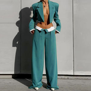 New Fashion Short With Color-Crossing Pants Women's 2 Piece <b>Set</b> Fashion - Product Image 1