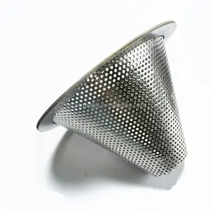 Custom Size 304 316 316L Super Duplex 2205 Filter Cylinder Basket Stainless steel Perforated Cone Strainers