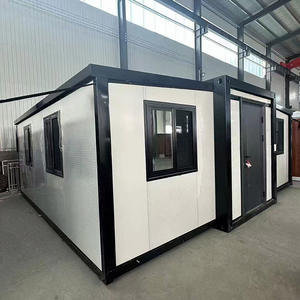 Conteneur d'expédition préfabriqué extensible de 40 pieds, 2 à 5 chambres à coucher, maison mobile préfabriquée de 20 pieds, maison plate et portable - Product Image 4