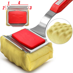 Cepillo para barbacoa sin cerdas de acero inoxidable con mango largo, cepillo para limpiar parrillas, limpiador de barbacoas, cabezal de limpieza reemplazable - Product Image 1