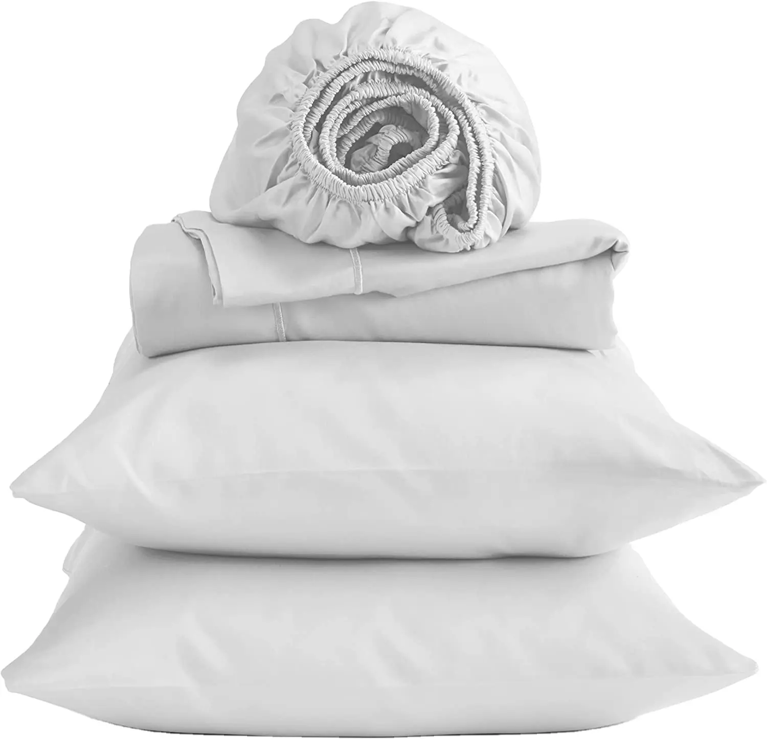 Custom Logo Luxury Queen King 300T Cotton Sateen Bed Sheet Duvet Cover Bedding set