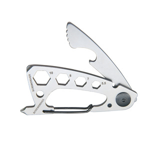 Haute qualité 420 acier inoxydable EDC porte-clés mousqueton avec clé tournevis lame pour bricolage pour tactique extérieur <span class=keywords><strong>Multitool</strong></span> - Product Image 5
