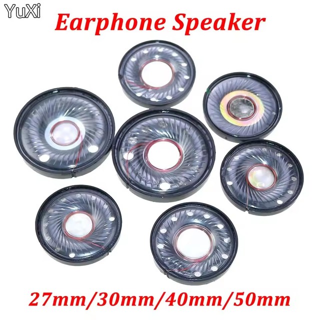 27/30/40/50mm Headphone Speaker Unit With Cap White/Black Magnetic Headset Driver Full Range Noise reduction diy hifi Speakers