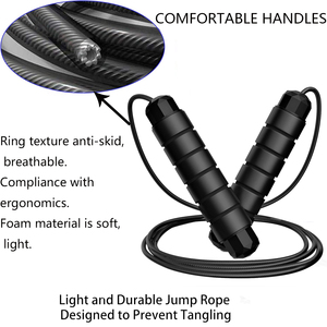 <span class=keywords><strong>Corde</strong></span> à <span class=keywords><strong>sauter</strong></span> en fil d'acier enduit <span class=keywords><strong>de</strong></span> PP+PVC, résistante à l'usure, robuste, inodore, haute résistance, pour la <span class=keywords><strong>perte</strong></span> <span class=keywords><strong>de</strong></span> poids, l'exercice quotidien, abordable - Product Image 3