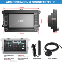 Autoradio de navigation Android pour VW Passat B6/B7/Magotan/CC, écran tactile IPS HD 1280x720, CarPlay/Android Auto sans fil, tableau de bord
