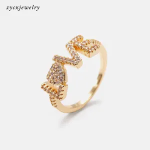 Романтический Новый стиль двойное кольцо любви кольцо Мода 18K золотые ювелирные изделия кольцо любви, Пасхальный фестиваль