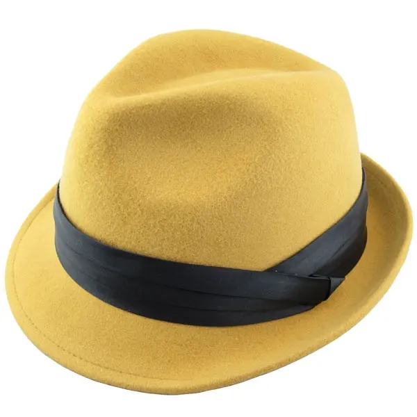 Fashionable style elastic band trilby hat for sale