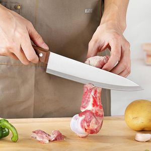 Cuchillo <span class=keywords><strong>de</strong></span> <span class=keywords><strong>chef</strong></span> afilado <span class=keywords><strong>de</strong></span> 8 pulgadas Morden con funda protectora, mango ergonómico, acero inoxidable alemán, apto <span class=keywords><strong>para</strong></span> lavavajillas. - Product Image 4
