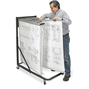 Có thể điều chỉnh phong cách hiện đại di động bản thiết kế chủ với 6 treo kẹp màu xanh in lưu trữ Organizer đứng hiển thị tập tin - Product Image 3