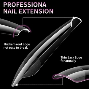 Patchs à ongles trapézoïdaux longs très demandés, exclusifs pour salons de manucure, capsules d'ongles entièrement couvrantes, vente en gros - Product Image 4