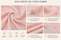 Tissu en crêpe de soie georgette léger en soie de mûrier pour les marques de mode et la fabrication de vêtements en gros