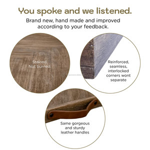 Populaire Vente en gros Logo personnalisé Carré Bois d'acacia naturel Nourriture Fruits <span class=keywords><strong>Snack</strong></span> Plateau de rangement de service - Product Image 2