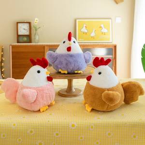 Boneka Ayam Kustom CHIQUE, Mainan Boneka Hewan Isi Dakron untuk Hadiah Anak, Boneka Lembut Promosi - Product Image 5