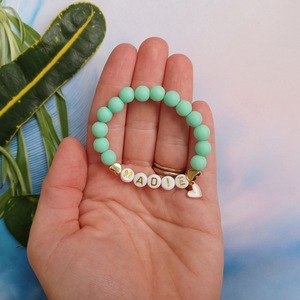 <span class=keywords><strong>Bracciale</strong></span> neonato personalizzato per bambini di amicizia del bambino <span class=keywords><strong>bracciale</strong></span> di fascino del cuore nome gioielli personalizzati per i più piccoli - Product Image 6