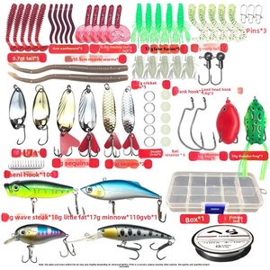 Ensemble de leurres souples artificiels <span class=keywords><strong>en</strong></span> acier inoxydable pour la pêche au crapaud et au poisson-serpent, kit complet - Product Image 1