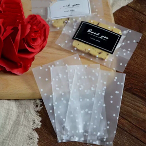 <b>Plastic</b> <b>Packaging</b> Bags White Bow-shaped Mooncake <b>Packaging</b> Bags, Semi-transparent Frosted Baking Bags in Stocks - Product Image 6