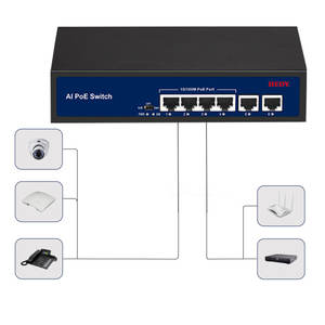 Cctv <strong>Switch</strong> <strong>4</strong> Port Unmanaged <strong>4</strong>+2 <strong>Network</strong> Poe <strong>4</strong> X 100M Port 2 X100M Uplink CCTV 6 Port Security Camera System - Product Image 1