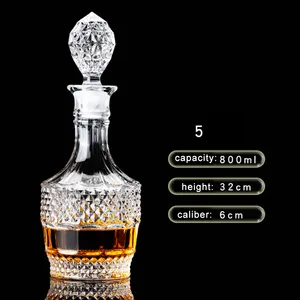 Decantador de Whisky Scotch de una parada, botella europea a granel, de cristal, licor de Whisky