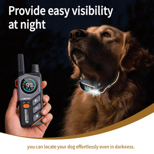 Rechargeable Dog Training <b>Remote</b> Collar 1000m Range 3 Dogs <b>Control</b> Waterproof LED Night Light Locator Custom Dog Collar - Product Image 5