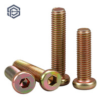 Tornillo de Cabeza Hexagonal de Acero al Carbono, Color Zinc Plateado, para Muebles, Cocina, Baño, Herrajes, Montaje, Fijación de Gabinetes