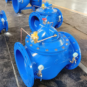 วาล์วควบคุมไฮดรอลิกเหล็กหล่อ LanHui ปรับได้ DN40-DN600 รุ่น 200X-10Q วาล์วลดแรงดันแบบแมนนวล ควบคุมด้วยระบบไพล็อต สำหรับน้ำ รับประกัน 1 ปี - Product Image 3