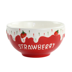 Bol en céramique blanc laiteux de 4,5 pouces avec décoration sous glaçure, idéal pour les desserts, l'usage domestique et les plats au yaourt. - Product Image 1