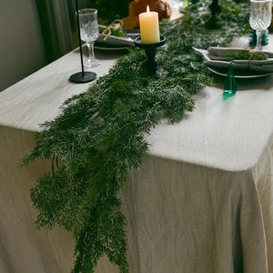 Décor à la maison Faux Cedar Leaf Guirlande Artificielle Verdure <span class=keywords><strong>De</strong></span> Noël Suspendue Vigne pour Salon Mur et Table - Product Image 1
