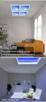 Vente chaude Topsung 450x450mm contrôleur Tuya panneau carré lampes panneau de plafond Led Ultra mince lucarne artificielle