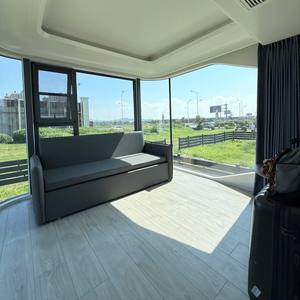 Cabines modulaires préfabriquées portables, structures en acier galvanisé écologiques à énergie solaire chinoises pour les centres <span class=keywords><strong>de</strong></span> villégiature et les villas - Product Image 5