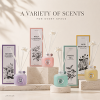 Diffuseur de parfum d'ambiance en verre dépoli personnalisé 100 ml, diffuseur d'arômes à étiquette privée, senteurs mélangées pour cadeaux, vente au détail, OEM, ODM