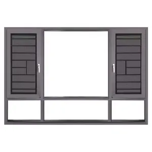 Finestre a battente filippine prezzo/finestra rivestita in alluminio/finestre antiproiettile