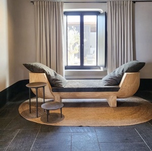 Divano letto in legno moderno e minimalista a tre posti per l'ingresso della casa dell'hotel intorno al soggiorno o alla panchina della <span class=keywords><strong>camera</strong></span> <span class=keywords><strong>da</strong></span> letto - Product Image 1