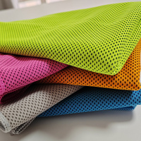 Serviette de sport rafraîchissante pour l'été, en microfibre haute densité, tissu à refroidissement rapide, couleur unie, imprimée