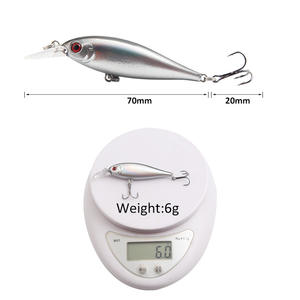 Señuelo de pesca Silver Minnow de 70 mm y 6 g, señuelo duro que se hunde para la pesca de lubina, señuelos de fondo, equipo de pesca. - Product Image 1