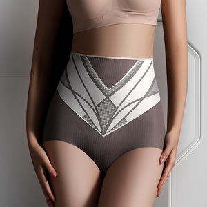 2025 glace soie sans couture culotte <span class=keywords><strong>taille</strong></span> <span class=keywords><strong>haute</strong></span> femmes culottes fort corps façonnage pantalon hanche ascenseur slips Shaper culottes cyclistes - Product Image 3