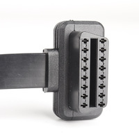 Cable de Extensión OBD2 en Ángulo Recto, 1 Macho a 3 Hembras, con Interruptor Independiente, 16 Pines, Cable Alimentado para Herramientas de Diagnóstico de Automóviles