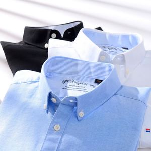 <span class=keywords><strong>Chemise</strong></span> décontractée pour homme, nouvelle collection printemps-automne, en coton Oxford tissé, avec col et manchettes longues, vente en gros - Product Image 2