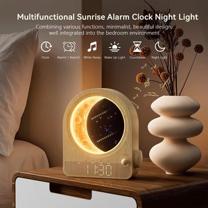 Star Moon Simulated Sunrise Alarm Clock Night <b>Light</b> With Touch Control And USB Power For Bedroom <b>Sleep</b> Aid - Product Image 4