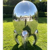 Ballon miroir flottant décoratif, modèle OVNI et fusée argenté, sphère miroir gonflable pour publicité événementielle et fêtes