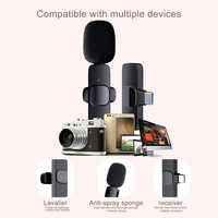 Micro-Cravate Portable sans Fil Mini avec Clip pour iPhone, Téléphone Android, Caméra, Enregistrement YouTube, TikTok et Podcast