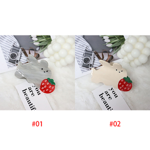 Versión coreana 9,5 cm conejo fresa Animal pinzas para el cabello <span class=keywords><strong>Kristina</strong></span> Bazan pinzas para el cabello coreanas horquillas para niñas - Product Image 5
