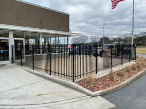 Nouvelle clôture en métal noir de 6x8 pieds, panneau de clôture de <span class=keywords><strong>jardin</strong></span> en métal, clôture décorative en fer forgé, clôture murale extérieure - Product Image 5