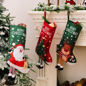 DAMAI <b>Hot</b> New Christmas Stockings Old Man Snowman Cartoon Decorations Holiday Gift <b>Socks</b> Tree Hanging Ornaments - Product Image 2