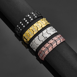 Wholesale Magnet Bracelet <b>Men</b> Zinc Alloy Magnetic Bracelets Energy <b>Bangle</b> 4 Colors Adjustable Link Bracelet Jewelry Gift - Product Image 2