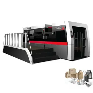 LKS1060H Papier Caton Box Making Machine/Automatische Pizza Box Making Machine Stanz-und Rill maschine
