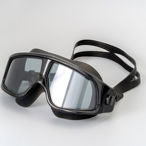 Lunettes de natation anti-buée, étanches, en silicone, pour hommes, pour la course, la piscine, avec grande monture, anti-éclaboussures - Product Image 1