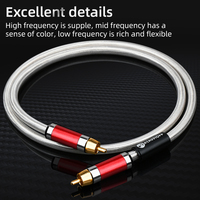 Câble audio numérique coaxial RCA blindé à 4 couches ATAUDIO HIFI, câble audio pour caisson de basses en PVC pour enceintes HiFi, microphones, moniteurs